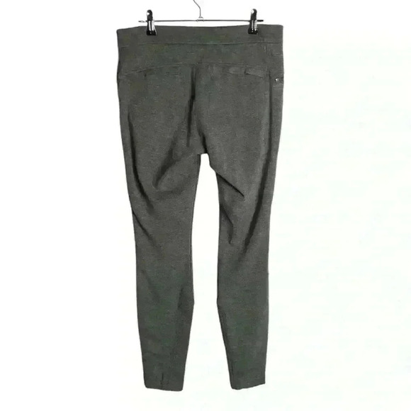 Athleta Size 4 Ponte Twill Moto Pants Grey Skinny Pockets Work Career Zippers - Picture 5 of 9